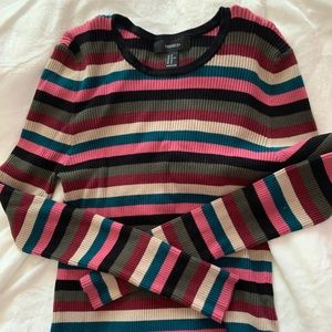 Long sleeve multi-colored sweater